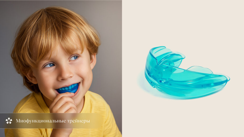 миофункциональные трейнеры для исправления открытого прикуса, силиконовые ортодонтические аппараты