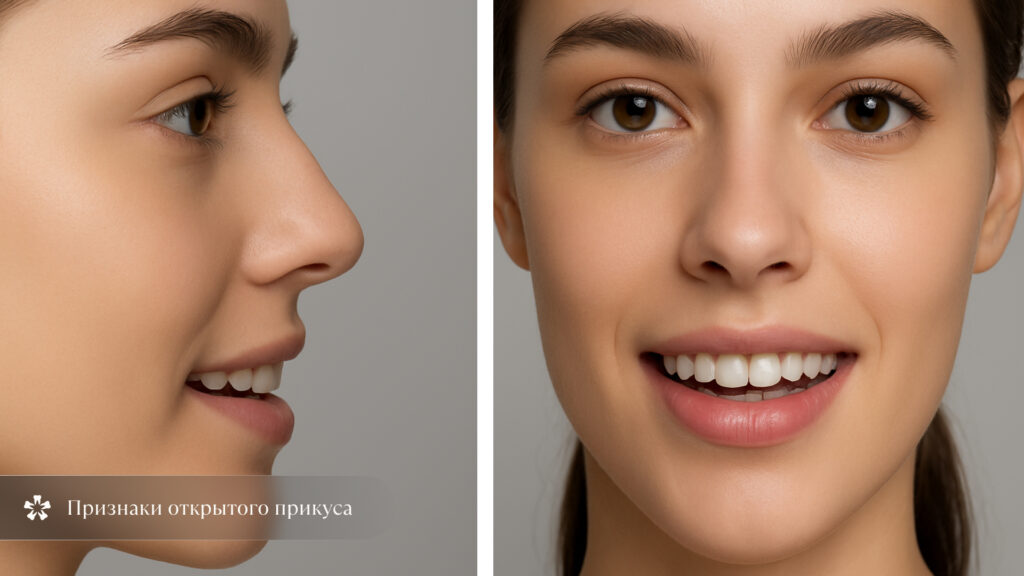 видимые признаки открытого прикуса у взрослого, нарушение смыкания передних зубов