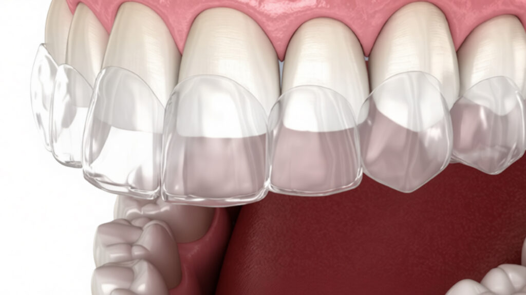 Изображение элайнеров на зубах